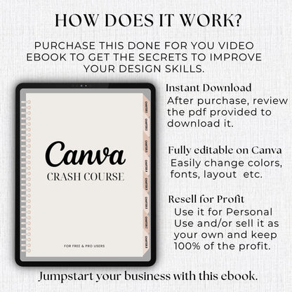 Canva Crash Course with a Free Canva Pro Subscription.